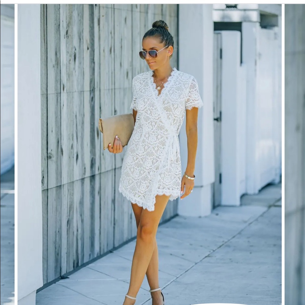 White lace romper